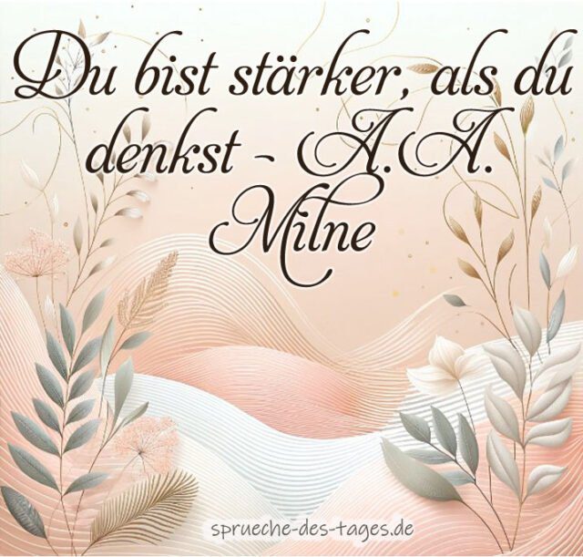 Du bist staerker als du denkst – A.A. Milne