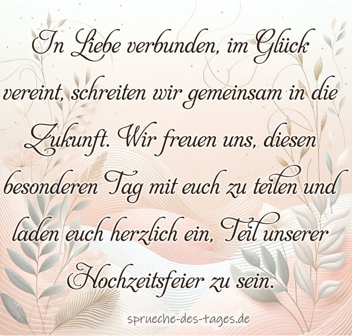 Hochzeitssprüche klassisch & modern Inspirationen für Ihre Feier