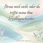 Stress mich nicht oder du triffst meine boese Zwillingsschwester