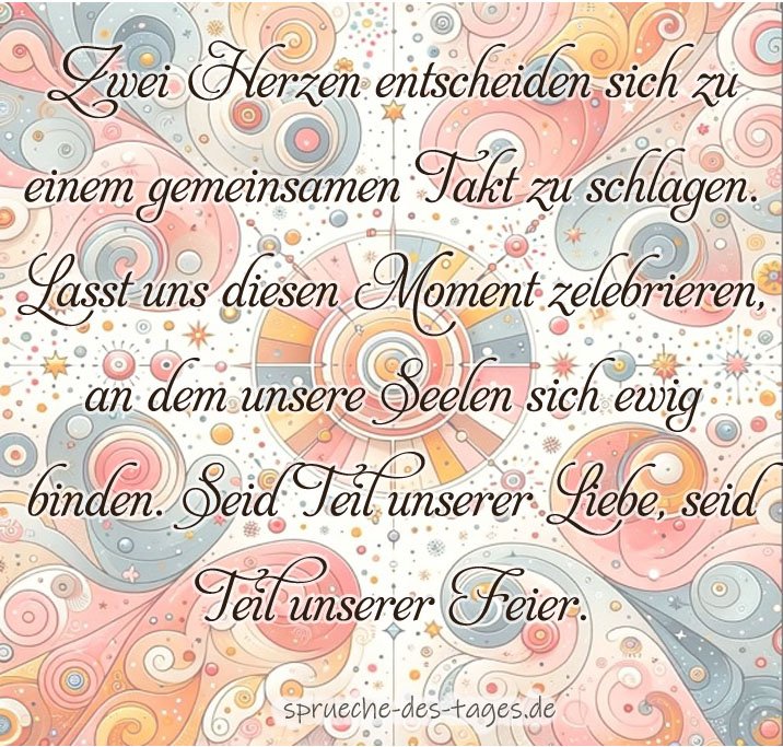 Hochzeitssprüche klassisch & modern Inspirationen für Ihre Feier
